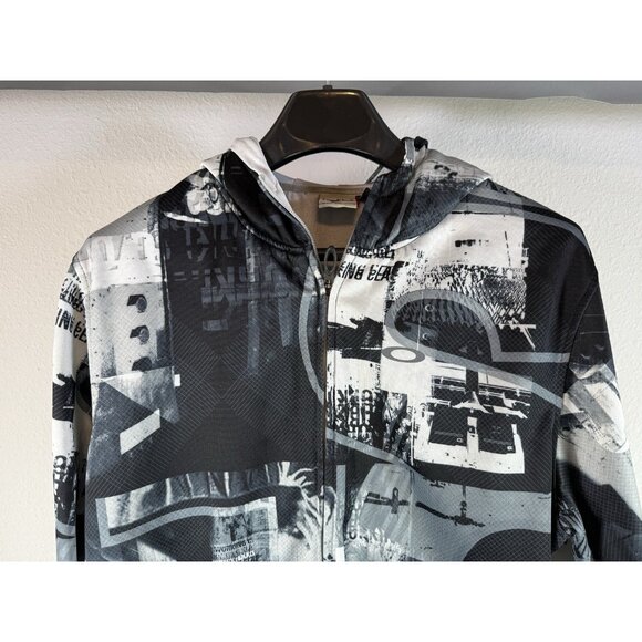 Oakley Forged Goods All Over Print Zip Up Hoodie Mens Size L - Picture 2 of 12